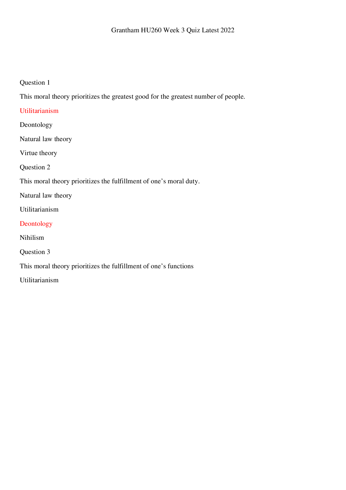 Preview image for Grantham HU260 Week 3 Quiz Updated